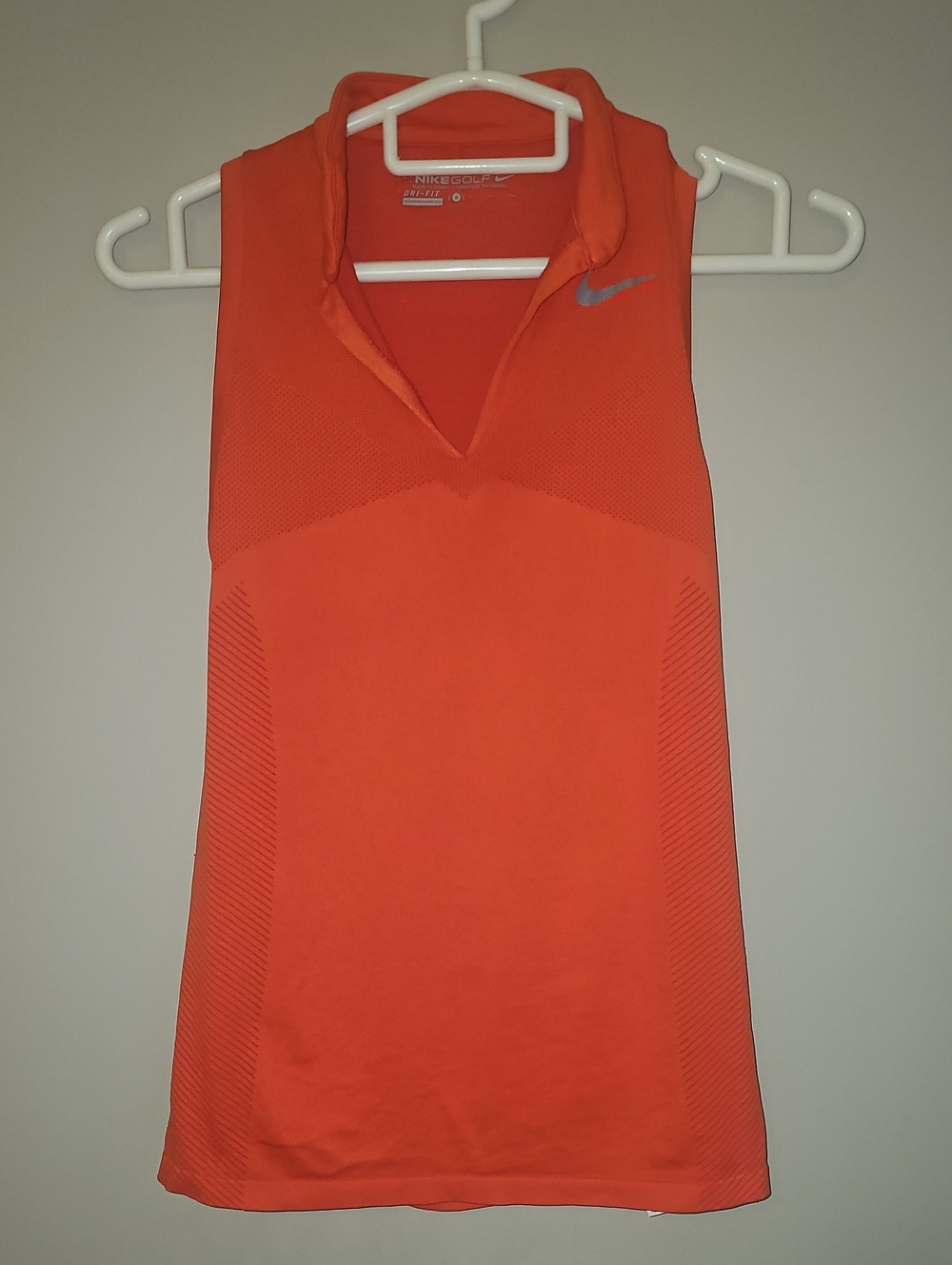 Small Nike Women's Bright Orange Sleeveless Golf Tank
